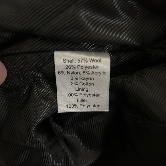 Pronto Uomo Brand Black Wool Pea Coat XL - Picture 7 of 7